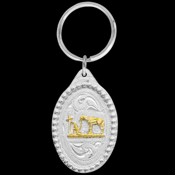 Gold Praying Cowboy Keychain +$9.97